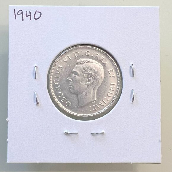 Canada 1937, 1938, 1939 & 1940 Silver 25 Cent Quarters! 4 Coins Total - Picture 10 of 12